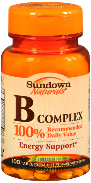 Sundown Naturals B Complex Multi-Vitamin Supplement Tablets