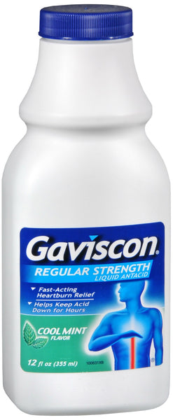 Gaviscon Liquid Antacid Regular Strength Cool Mint Flavor