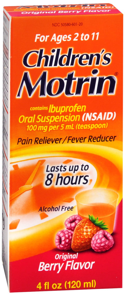 Motrin Children's Ibuprofen Oral Suspension Original Berry Flavor