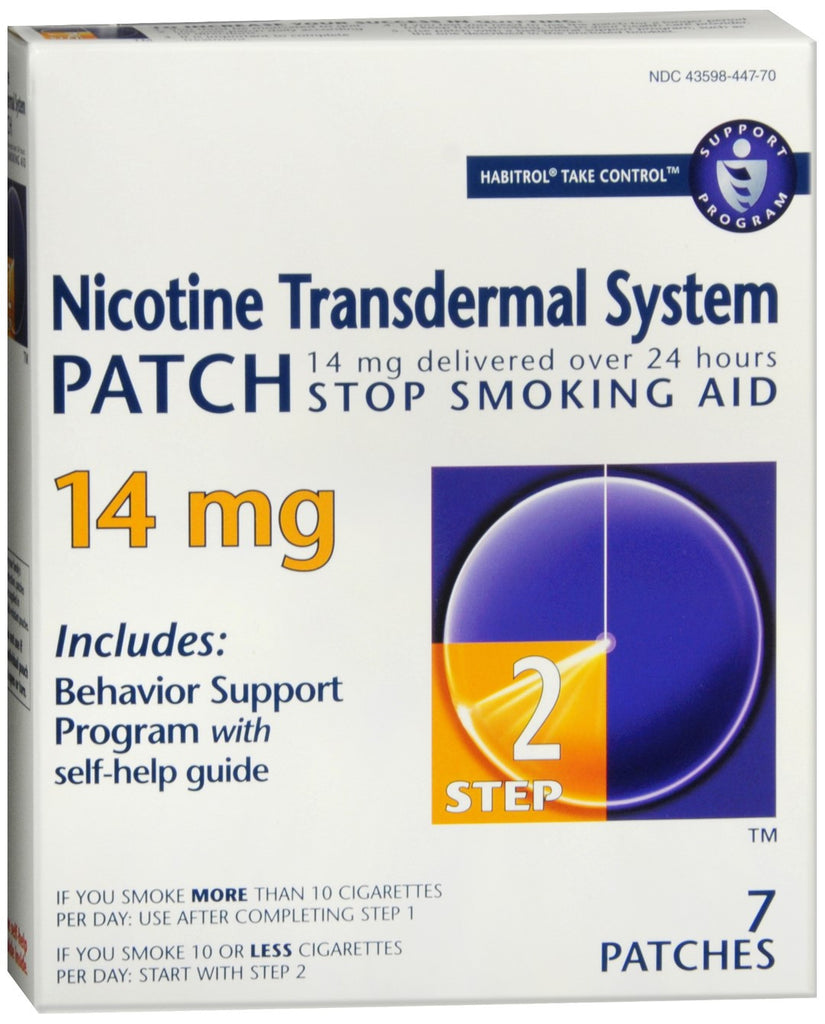 Habitrol Nicotine Transdermal System Patches 14 mg Step 2
