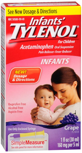 TYLENOL Infants' Acetaminophen Oral Suspension Grape Flavor