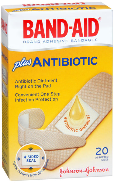 BAND-AID Plus Antibiotic Bandages Assorted Sizes