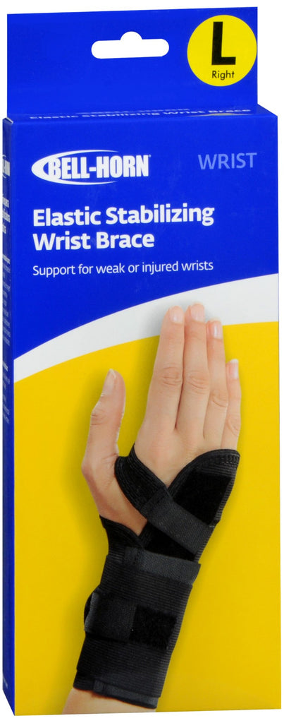 Bell-Horn Elastic Stabilizing Wrist Brace Black Large Right 191L