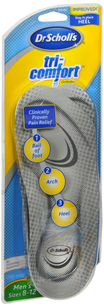 Dr. Scholl's Tri-Comfort Orthotics Men's Sizes 8-12