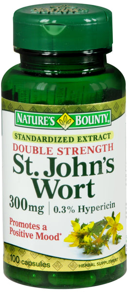 Nature's Bounty St. John's Wort Herbal Supplement 300 mg Capsules