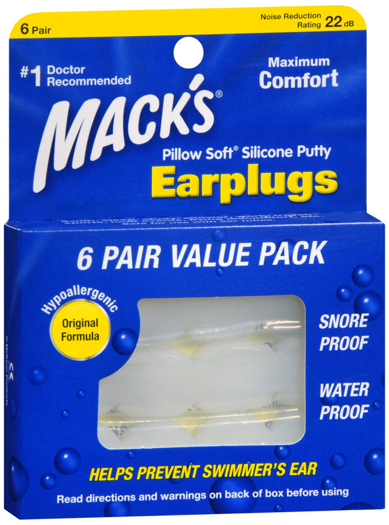 Mack's Pillow Soft Silicone Putty Earplugs