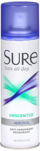 Sure Anti-Perspirant & Deodorant Aerosol Spray Unscented