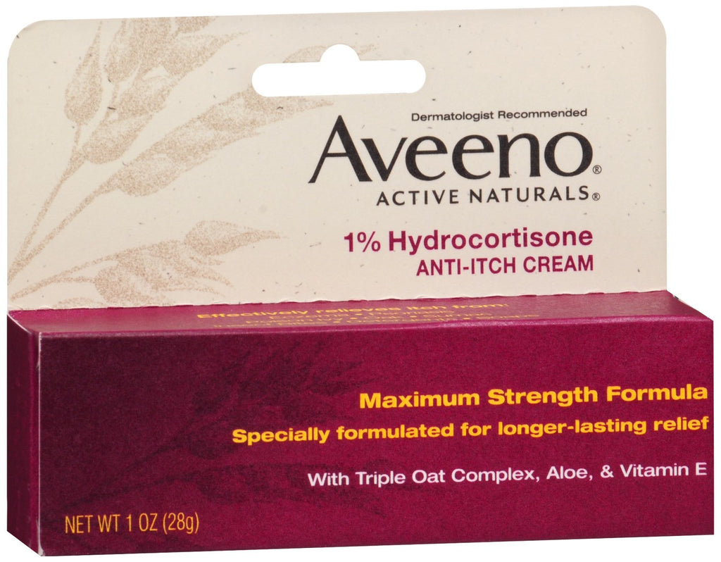 AVEENO Active Naturals 1% Hydrocortisone Anti-Itch Cream Maximum Strength Formula