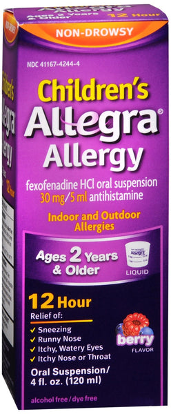 Allegra Children's Allergy 12 Hour Oral Suspension Berry Flavor